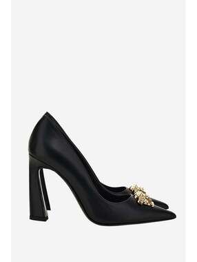 Versace Logo Pump In Calf Leather(PLEASE REQUEST YOUR SIZE BEFORE PURCHASING)